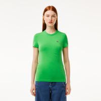 Женская хлопковая футболка Lacoste свободного кроя