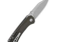 Складной нож QSP Kestrel, сталь Sandvik 14C28N, рукоять микарта, коричневый