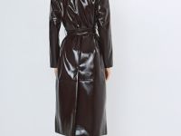 Тренч из искусственной кожи O'STIN x Яндекс Книги, Фиолетовый