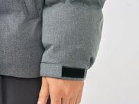 Утеплённая куртка с капюшоном и бесшовной стёжкой, Серый