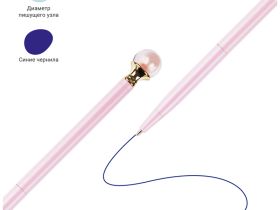 Ручка шариковая автоматическая MESHU "Pink pearl" синяя, 1,0 мм