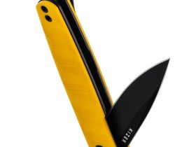 Складной нож Kizer Bamboo, сталь Nitro-V, рукоять G10, желтый