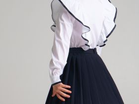 Блузка текстильная с рюшами для девочки