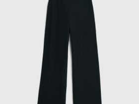Широкие брюки из трикотажа, Черный