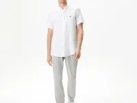 Мужская льнаная рубашка Lacoste