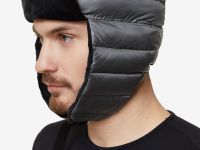 Пуховая шапка-ушанка BASK