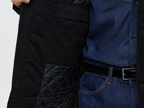 Утепленная куртка с вельветовым воротником