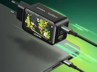 Сетевое зарядное устройство UGREEN x Genshin Impact Nexode USB-A + 2хUSB-C, 65Вт, GaN черный