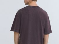 Базовая футболка с эффектом стирки, Фиолетовый