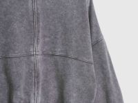 Бомбер с эффектом стирки, Серый