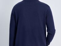 Джемпер из хлопка и шерсти с округлым вырезом