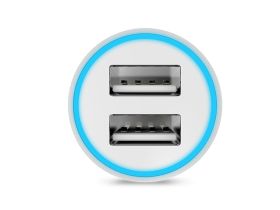 Автомобильное зарядное устройство Hoco UC204 Car Charger 2xUSB 2.4A (белый)