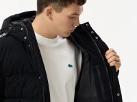 Мужская стёганая куртка Lacoste с капюшоном