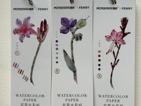 Закладка из акварельной бумаги на кольце Potentate 5x15 см 20 л 300 г, хлопок 100%, C