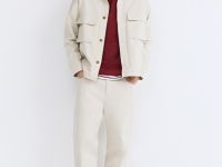 Куртка-рубашка из канваса, Белый