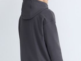 Худи с текстовым принтом, Серый