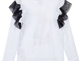 Фуфайка трикотажная для девочек (футболка с длинными рукавами)