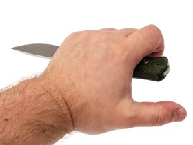 Нож Hot Knife Hoot, сталь D2, рукоять микарта, зеленый