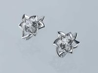 Серьги из белого золота с бриллиантами э4701сг04153900