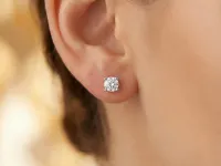 Пусеты из белого золота э4712пс04190800