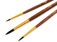 Набор кистей Белка Гамма 3 шт круглые №2, 3, 4 , в блистере