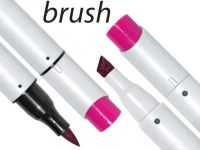 Маркер двухсторонний на спиртовой основе Stylefile Brush №372 красный винный
