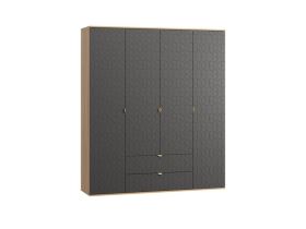 Распашной шкаф Монблан 4-185x215 Ритм Графитовый