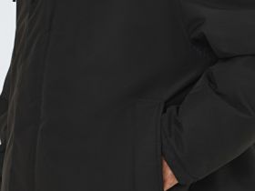 Удлинённая куртка с капюшоном, Черный