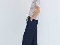 Тонкие прямые джинсы с эластичным поясом, Синий