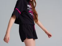 Комплект трикотажный для девочек: майка, шорты, фуфайка (футболка)