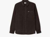 Мужская хлопковая велюровая рубашка Lacoste стандартного кроя