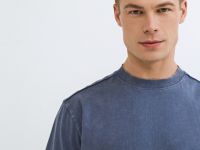 Футболка с текстовым принтом, Синий