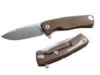Нож складной LionSteel ROK B, сталь Bhler M390 Satin Finish, рукоять титан, бронзовый цвет