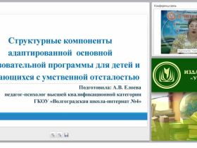 Структурные компоненты адаптированной образовательной программы для детей и обучающихся с умственной отсталостью