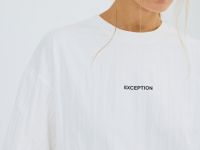 Футболка из жатой ткани с принтом, Белый