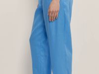 Брюки прямого кроя с добавлением льна