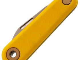 Складной нож Sanrenmu 325S-GY2, сталь 12C27, рукоять G10, желтый
