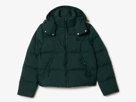 Женская короткая куртка Lacoste с капюшоном