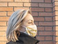 Маска тканевая Оградительная лента, белая