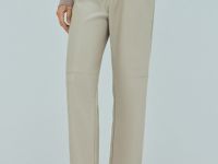 Брюки из искусственной кожи, Бежевый