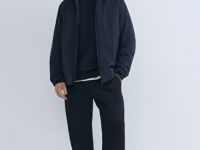 Утеплённая куртка с капюшоном, Синий