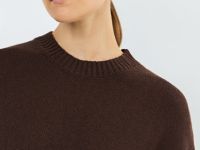 Вязаное платье с бахромой, Коричневый