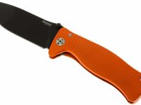 Нож складной LionSteel SR1A OB ORANGE, сталь D2 Black Finish, рукоять алюминий (Solid®), оранжевый