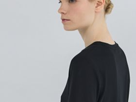 Футболка с драпировкой, Черный