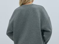 Объёмный свитшот с принтом и стопперами, Серый