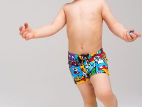 Плавки-шорты детские трикотажные для мальчиков, средней длины