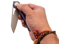 Складной нож Dr.Tech D4281P, сталь M390, рукоять TC4, фиолетовый