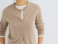 Укороченный кардиган на пуговицах, Бежевый