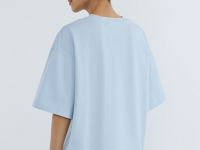 Футболка оверсайз с вышивкой, Голубой