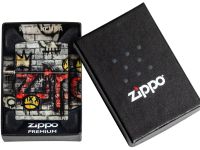 Зажигалка ZIPPO Graffiti King с покрытием 540 Matte, латунь/сталь, разноцветная, матовая, 38x13x57 мм